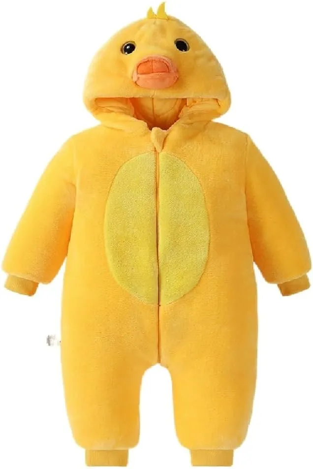 Quenny Baby jumpsuit, thickened cotton jacket, home baby jumpsuit, hooded jumpsuit