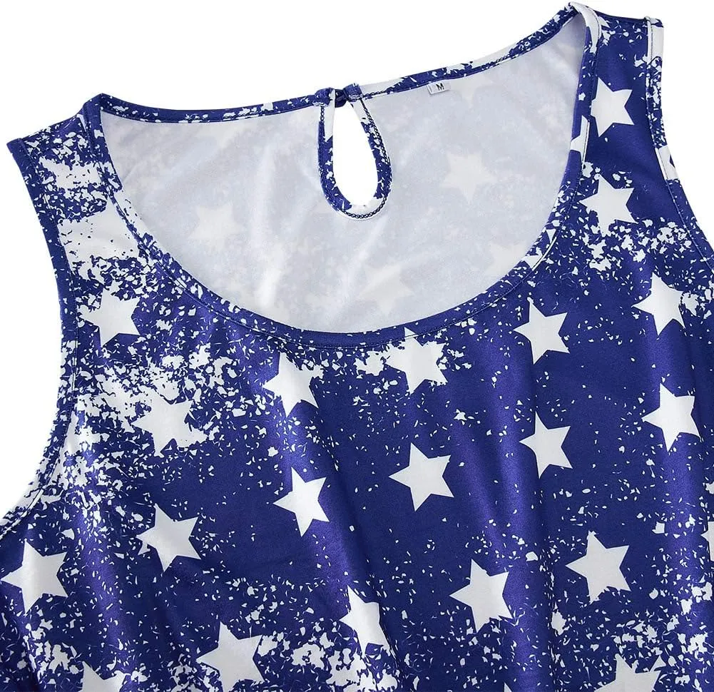 RAISEVERN Womens Rompers Summer Short Jumpsuits Casual Scoop Neck Sleeveless Romper with Pockets