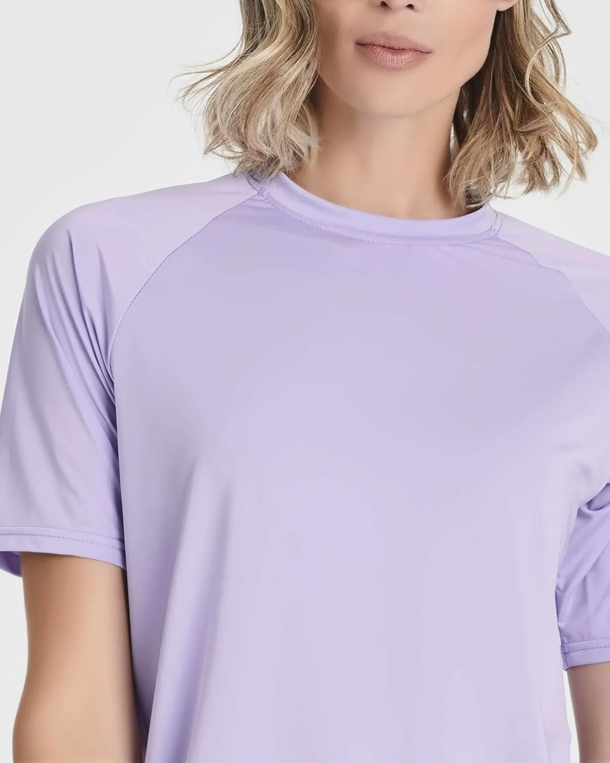 Real Essentials 4 Pack: Women's UPF Short Sleeved Active Rashguard & UV Sun Protection Swimsuit Top (Availabe in Plus Size)