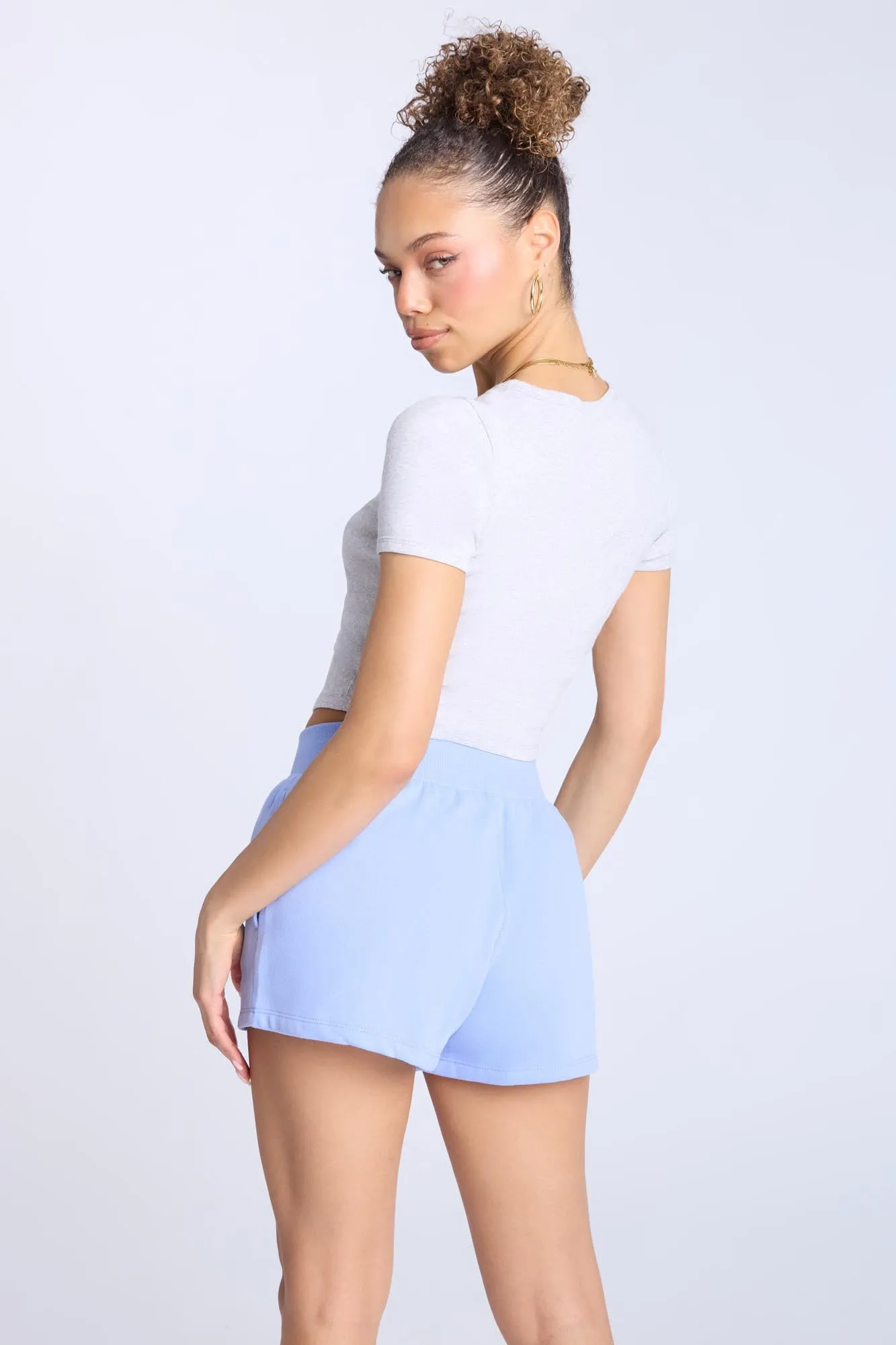 Ribbed Knit Pull-On Shorts