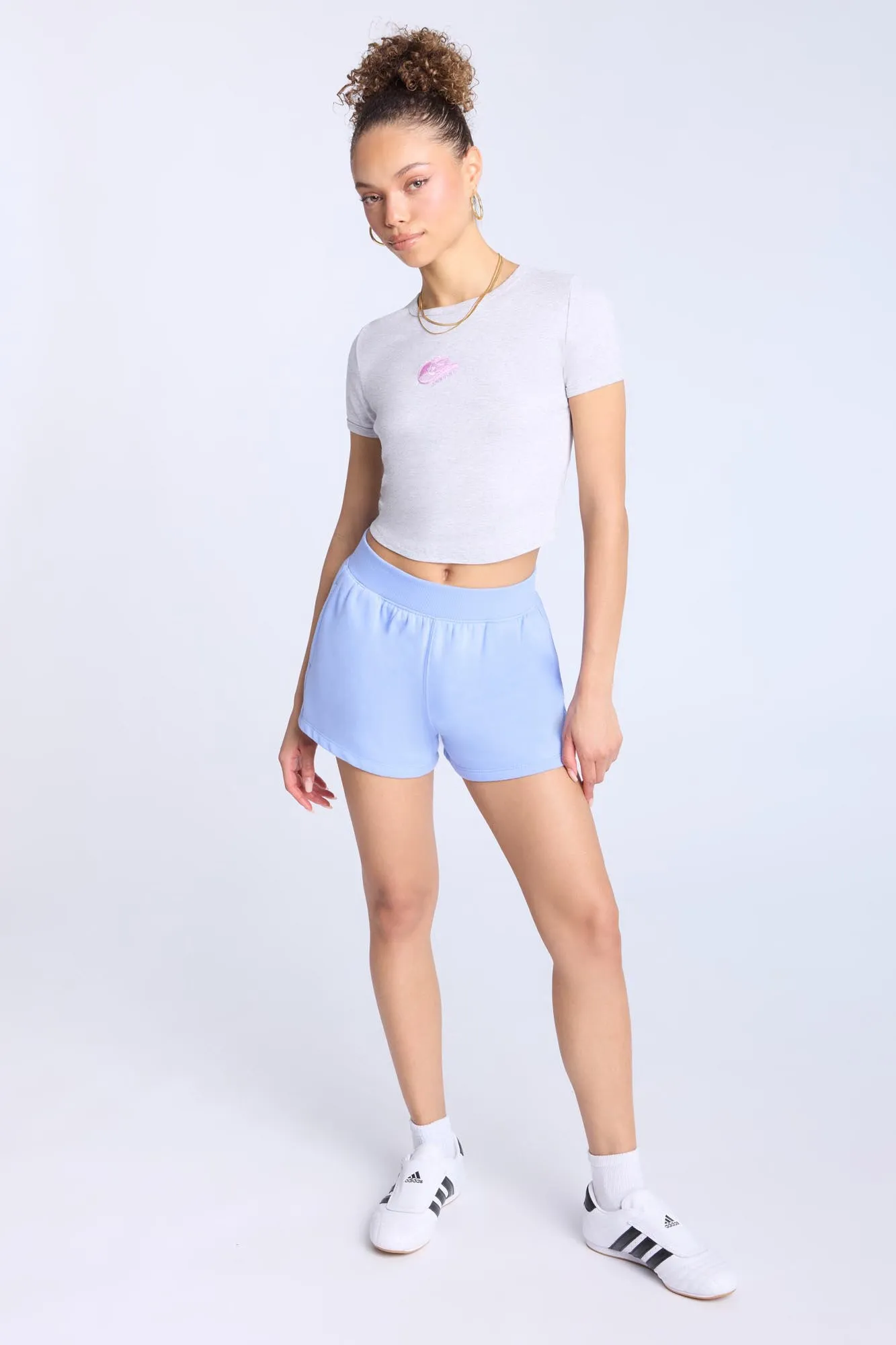 Ribbed Knit Pull-On Shorts
