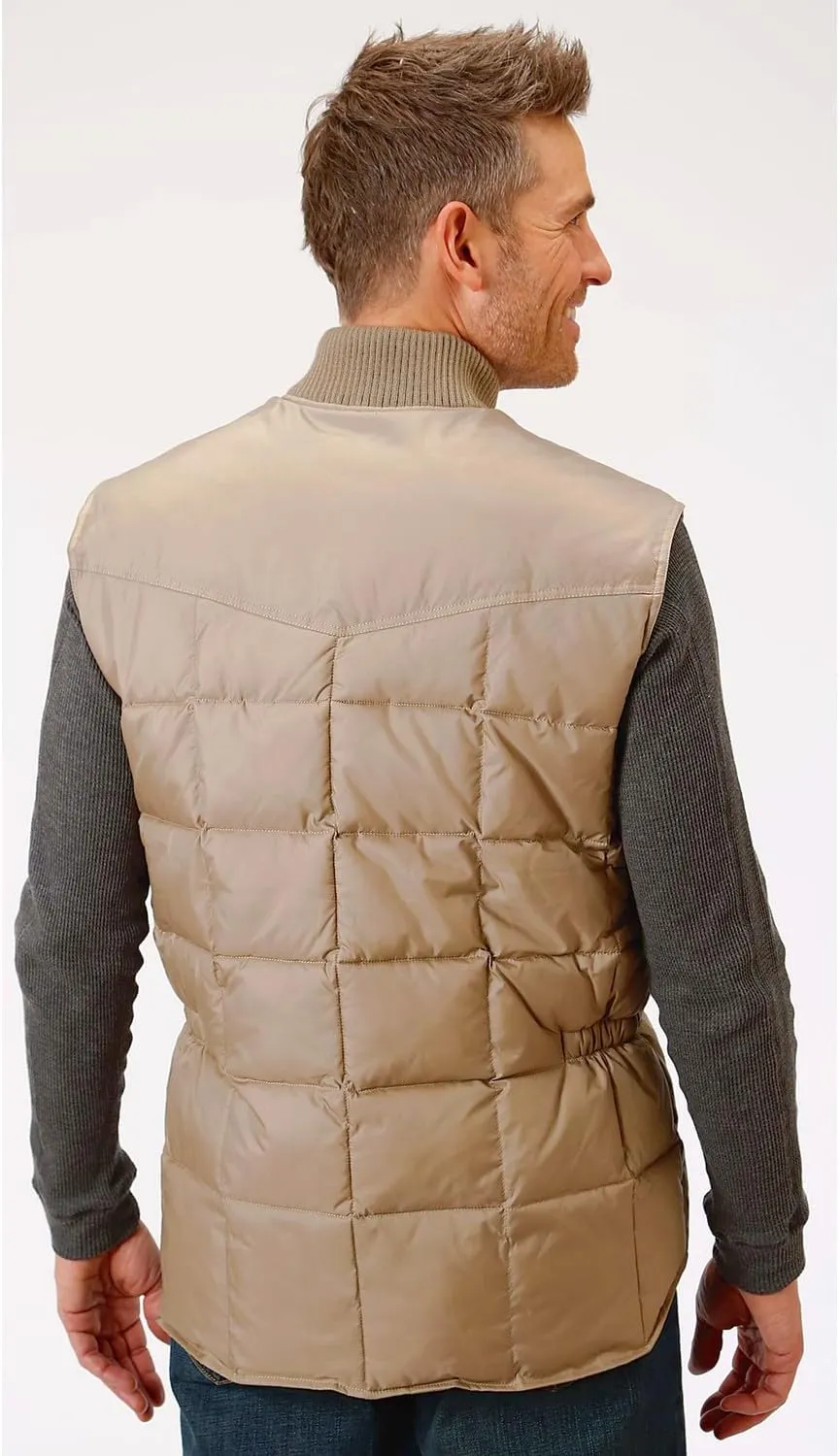 ROPER Western Vest Mens Down-like Fill Khaki 03-097-0763-0523 BR