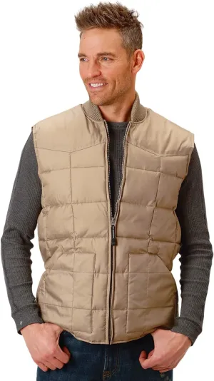 ROPER Western Vest Mens Down-like Fill Khaki 03-097-0763-0523 BR