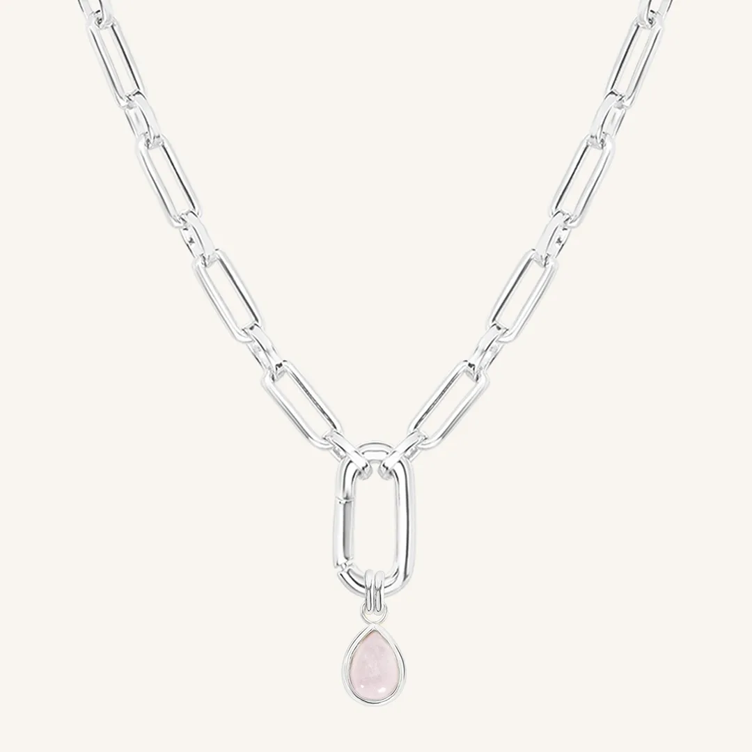 Rose Quartz Trove Charm Necklace