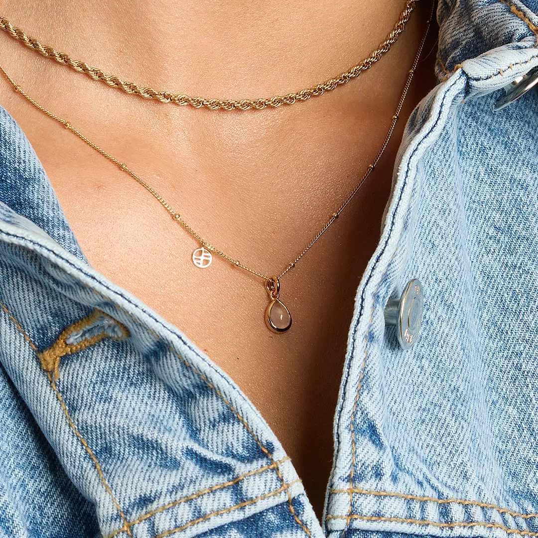 Rose Quartz Trove Charm Necklace