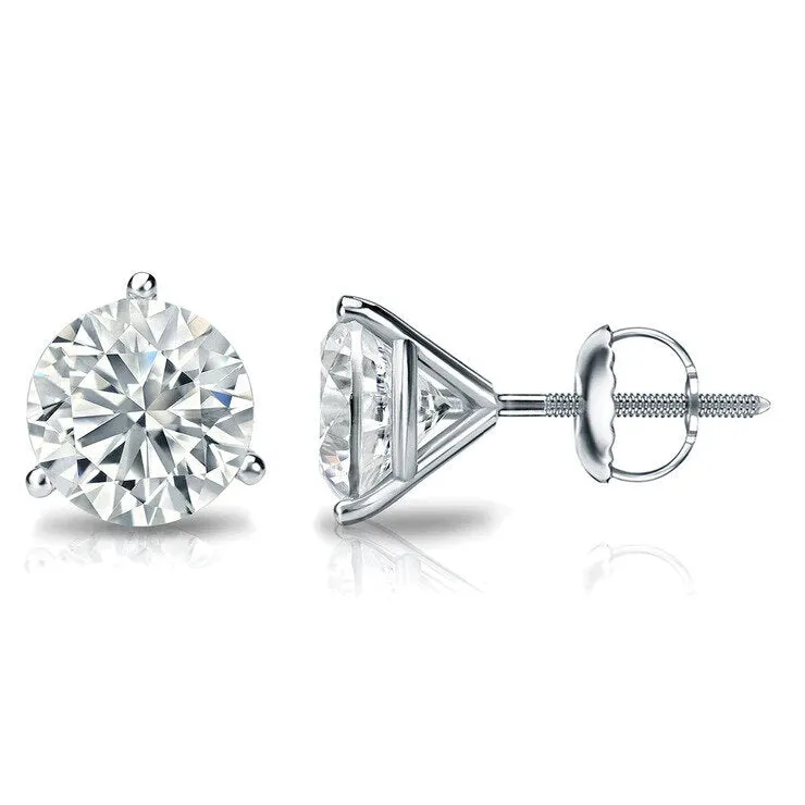 Round Diamond Martini Setting Studs 0.25CT