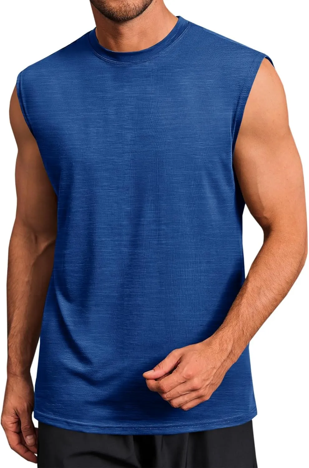 Runcati Mens Workout Tank Tops Sleeveless Muscle Cut Off Shirt Athletic Gym T Shirts
