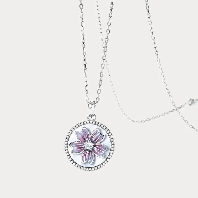 Sakura Silver Necklace