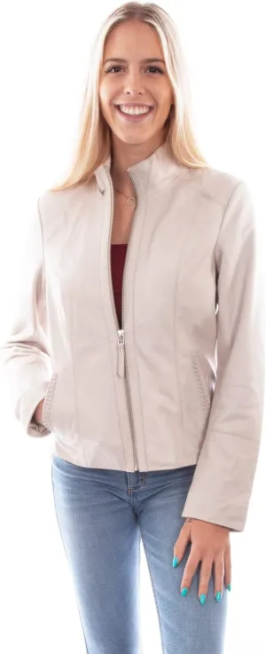 Scully Womens Merlot Leather Lightweight Zip Jacket