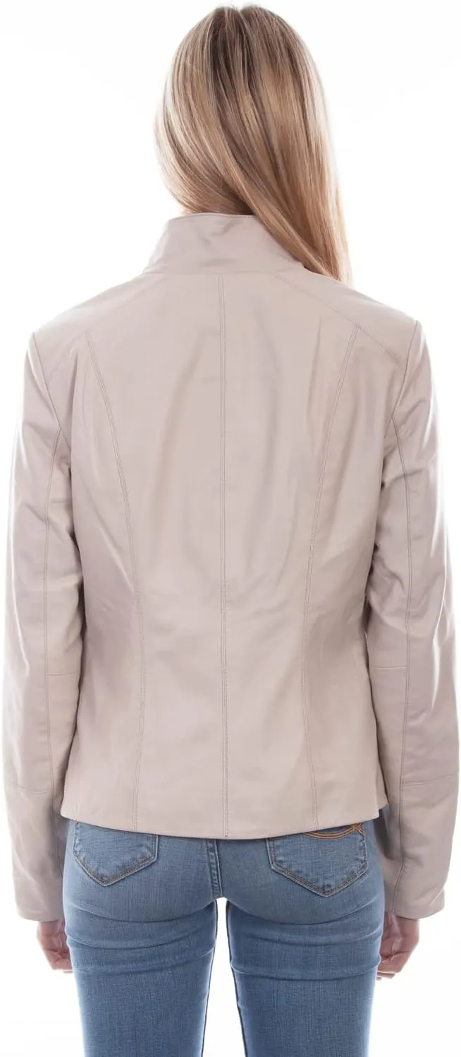 Scully Womens Merlot Leather Lightweight Zip Jacket