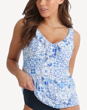Seville E/F Frill Tankini Top