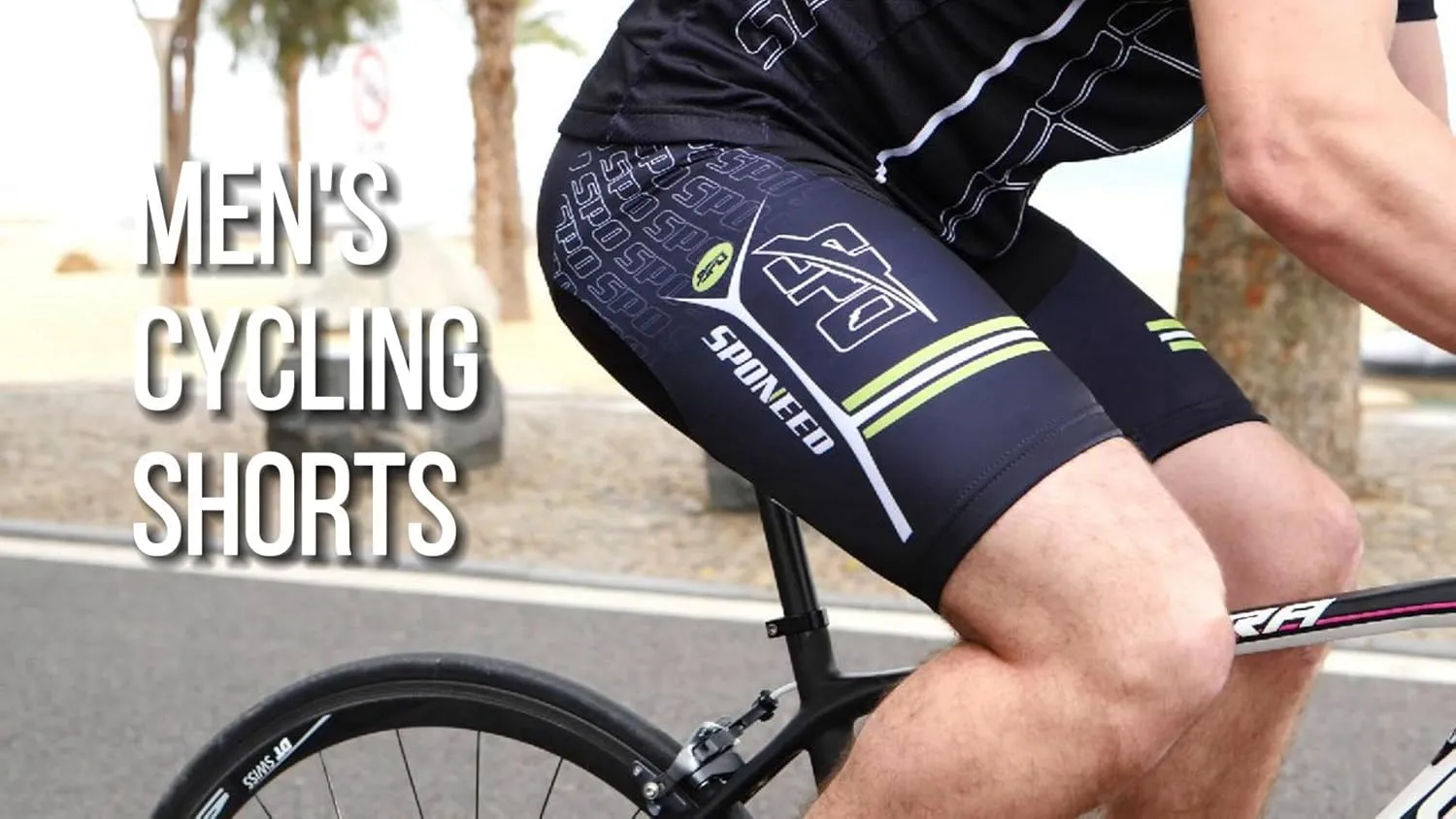 sponeed Men Bike Shorts Cushioned Biking Wear Gear Road Cycling Bottoms