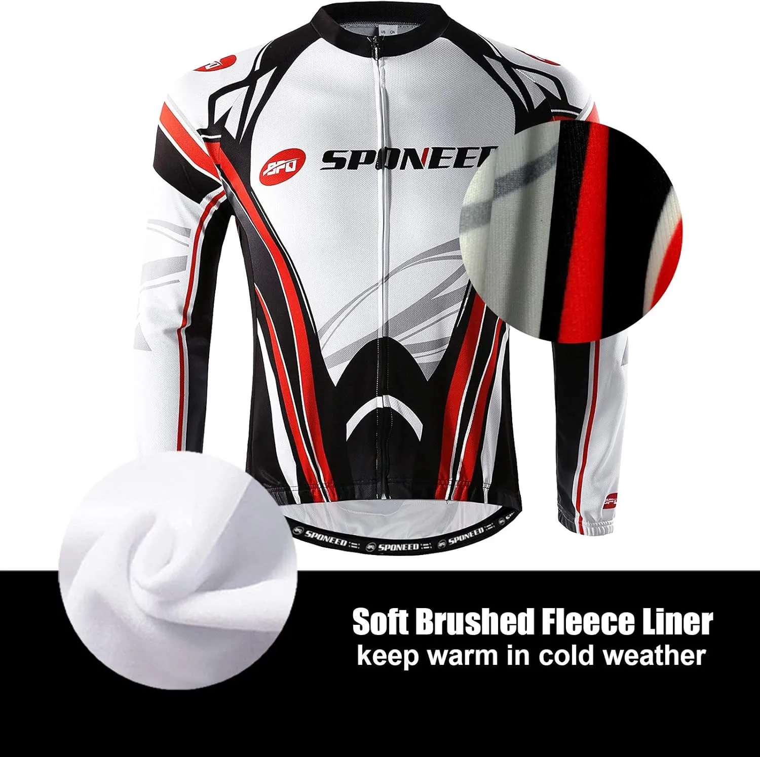sponeed Men's Cycling Jersey Full Sleeve Riding Wear Long Sleeve T Shirts Pants