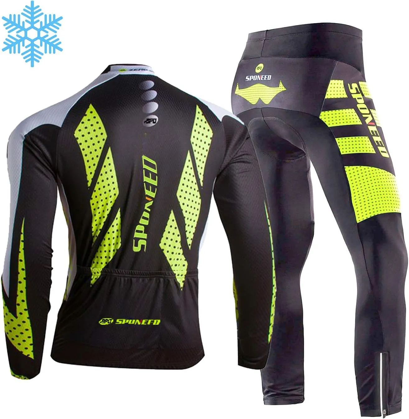 sponeed Men's Cycling Jersey Full Sleeve Riding Wear Long Sleeve T Shirts Pants