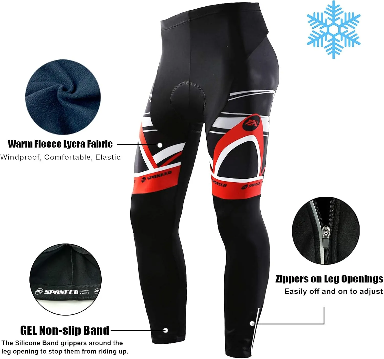 sponeed Men's Cycling Jersey Full Sleeve Riding Wear Long Sleeve T Shirts Pants