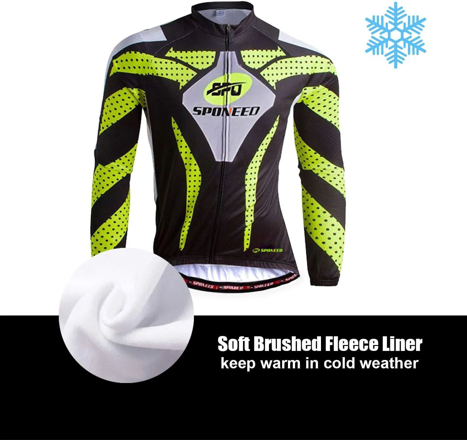 sponeed Men's Cycling Jersey Full Sleeve Riding Wear Long Sleeve T Shirts Pants