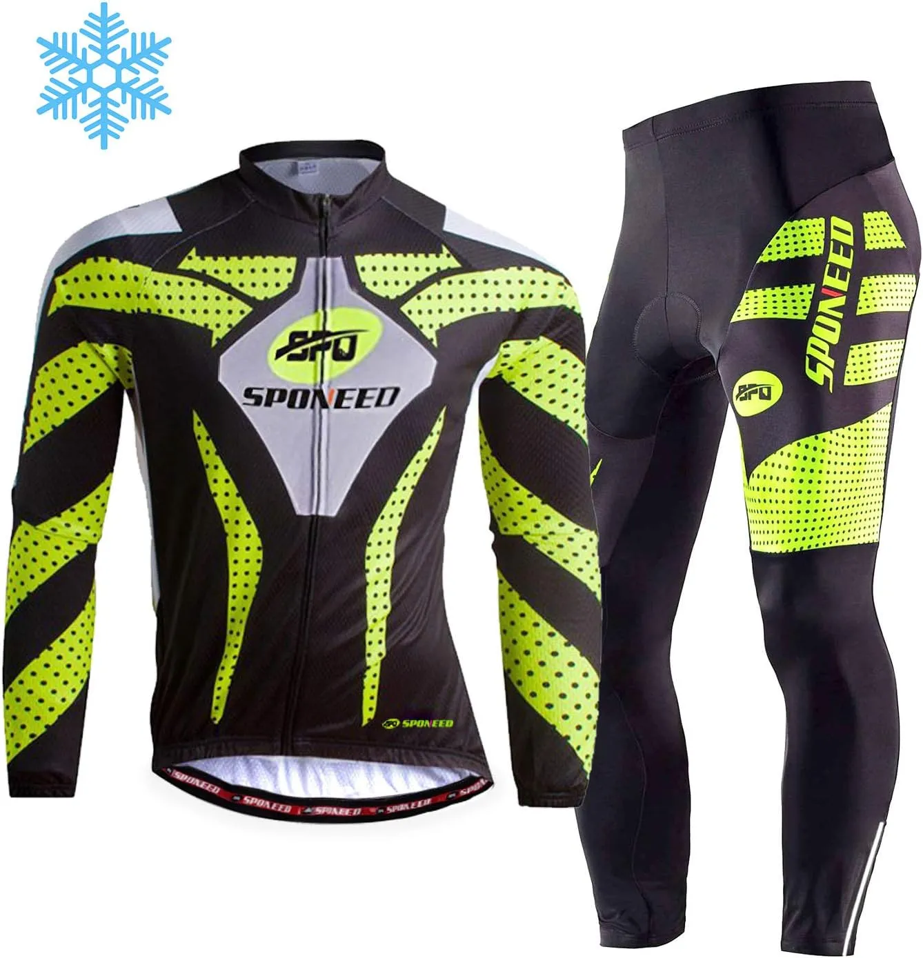 sponeed Men's Cycling Jersey Full Sleeve Riding Wear Long Sleeve T Shirts Pants