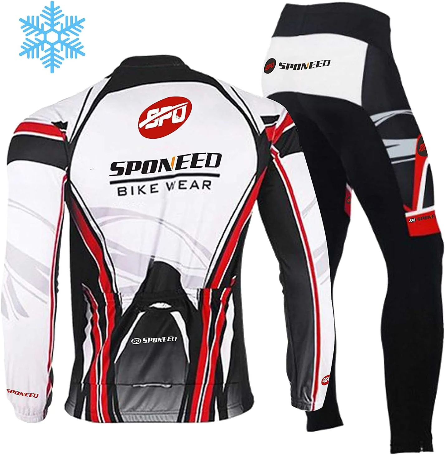 sponeed Men's Cycling Jersey Full Sleeve Riding Wear Long Sleeve T Shirts Pants