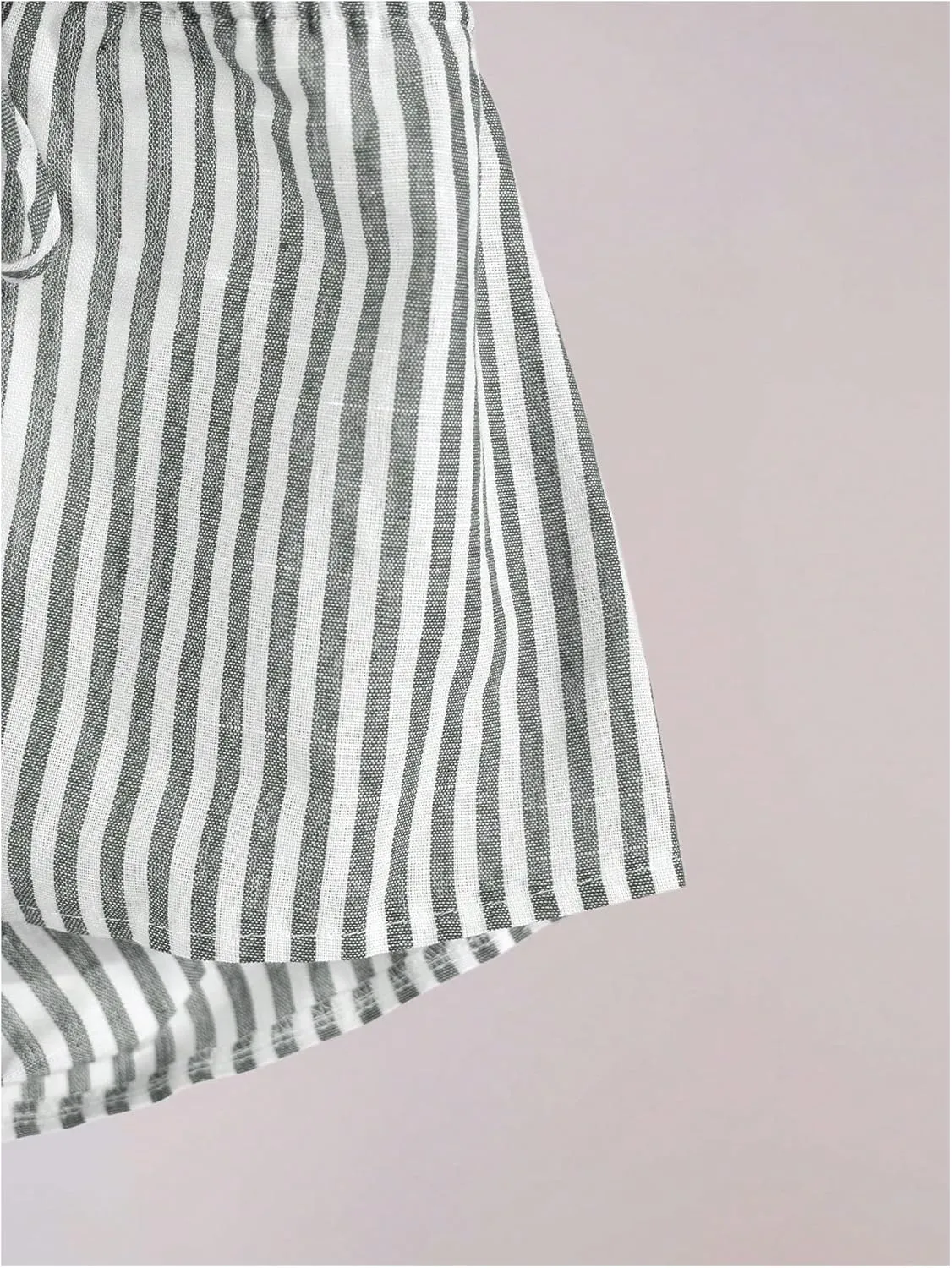 SweatyRocks Women's Sexy Striped Tie Front Halter Tops Sleeveless Drawstring Summer Cami Tops