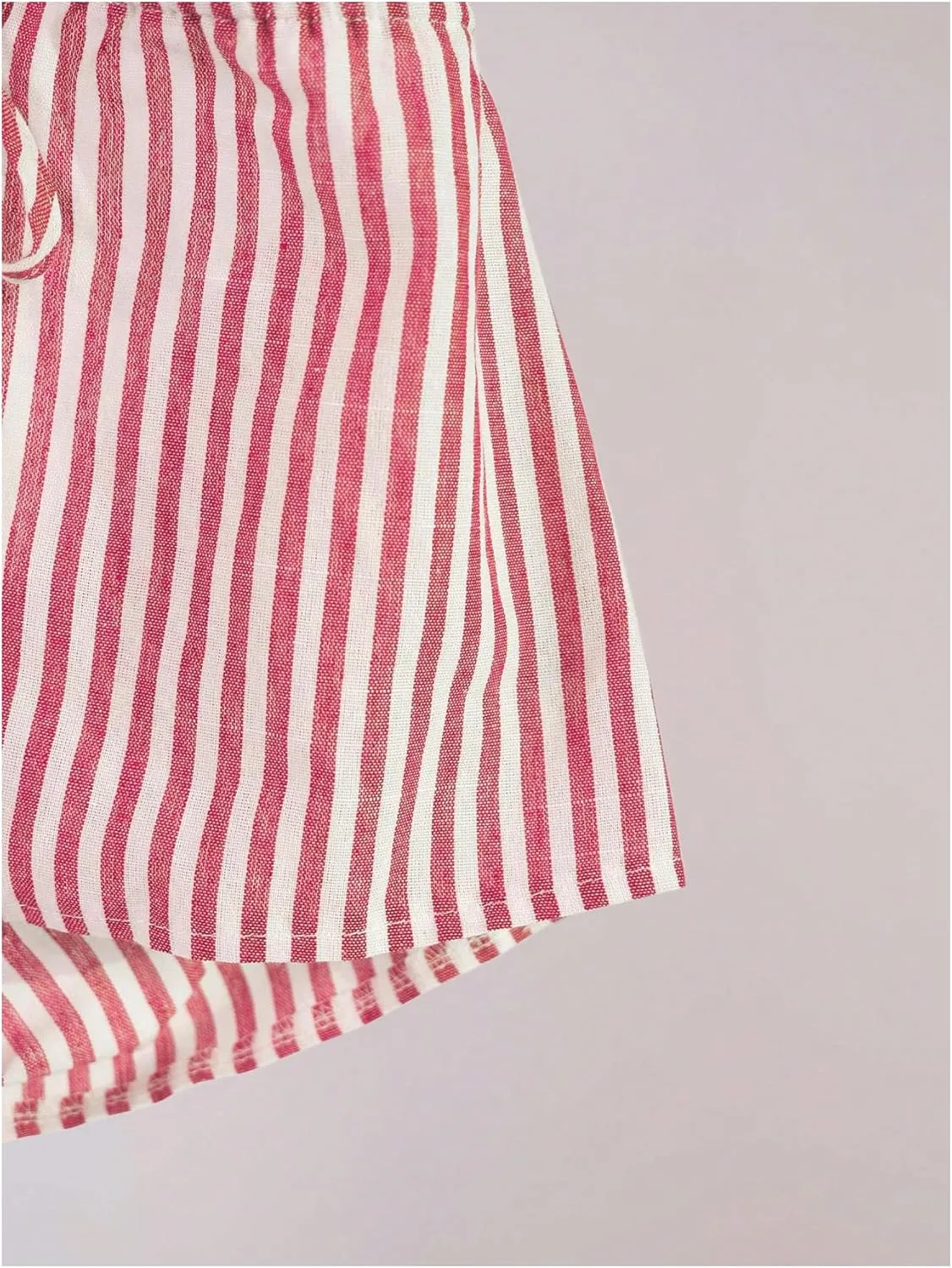 SweatyRocks Women's Sexy Striped Tie Front Halter Tops Sleeveless Drawstring Summer Cami Tops