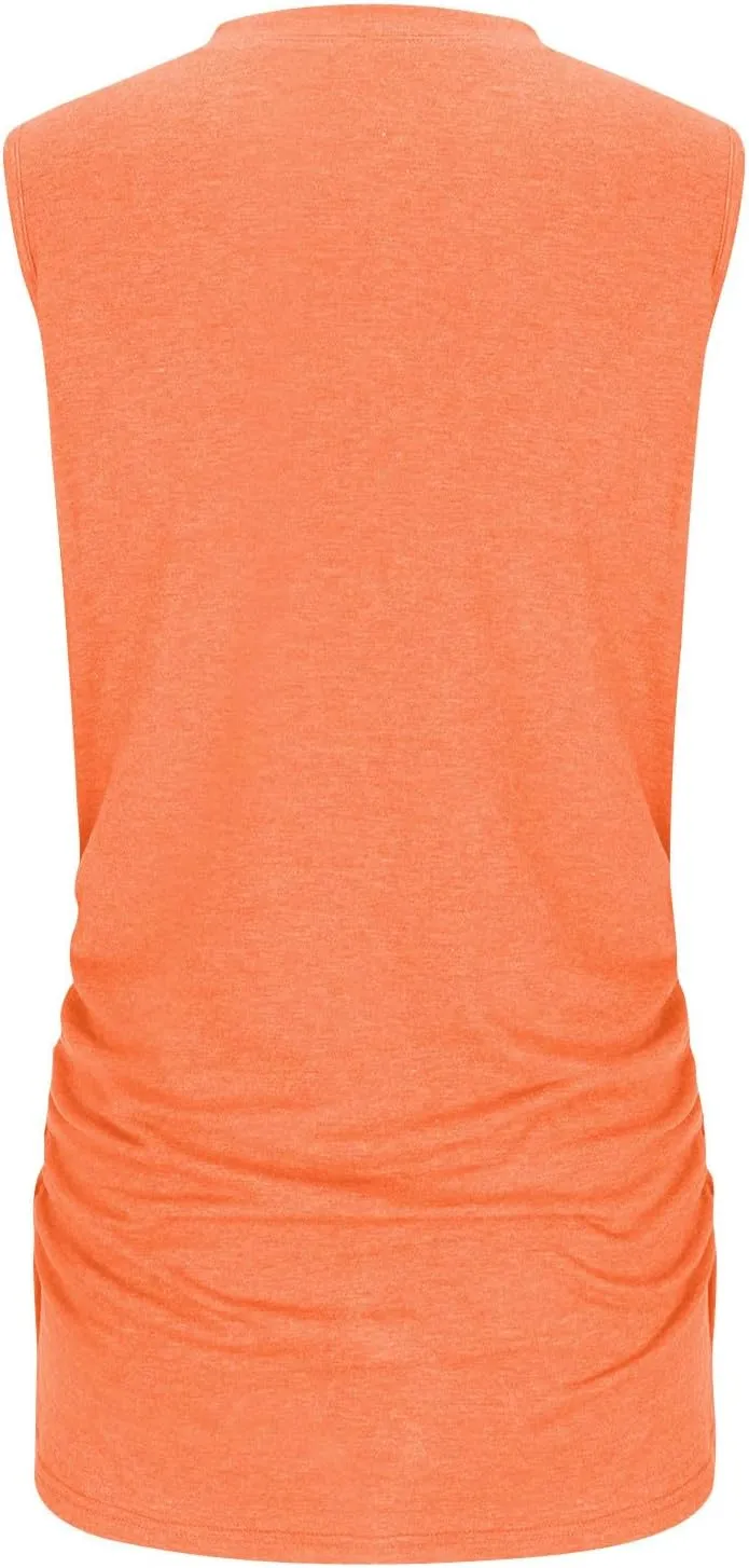 Tank Top for Women 2024 Trendy High Neck Casual Loose Sleeveless Tops Shirts Summer Beach Workout Camisole Tank Tops