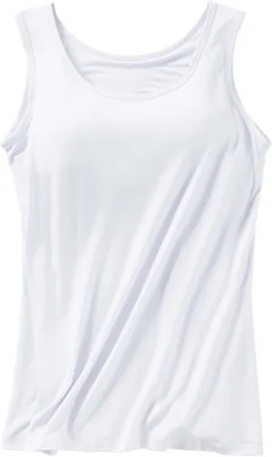 Tank Top with Built in Bra for Women Adjustable Spaghetti Strap Camisole Tops Workout Shelf Bra Tank Tops Basic Undershirts