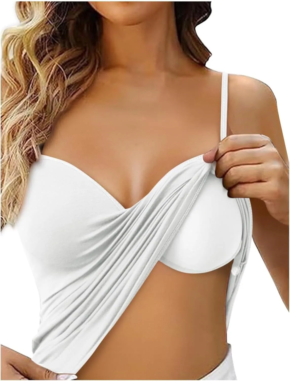 Tank Top with Built in Bra for Women Sports Cami Shirts 2025 Spring Summer Workout Camisoles Sleeveless Under Clothes