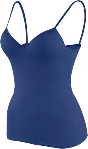 Tank Top with Built in Bra for Women Sports Cami Shirts 2025 Spring Summer Workout Camisoles Sleeveless Under Clothes