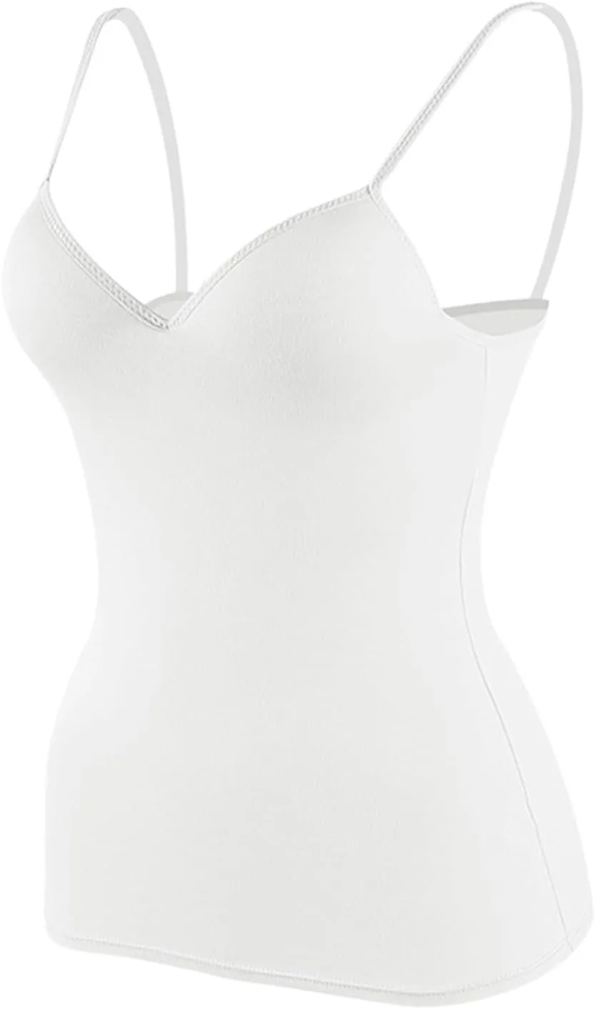 Tank Top with Built in Bra for Women Sports Cami Shirts 2025 Spring Summer Workout Camisoles Sleeveless Under Clothes