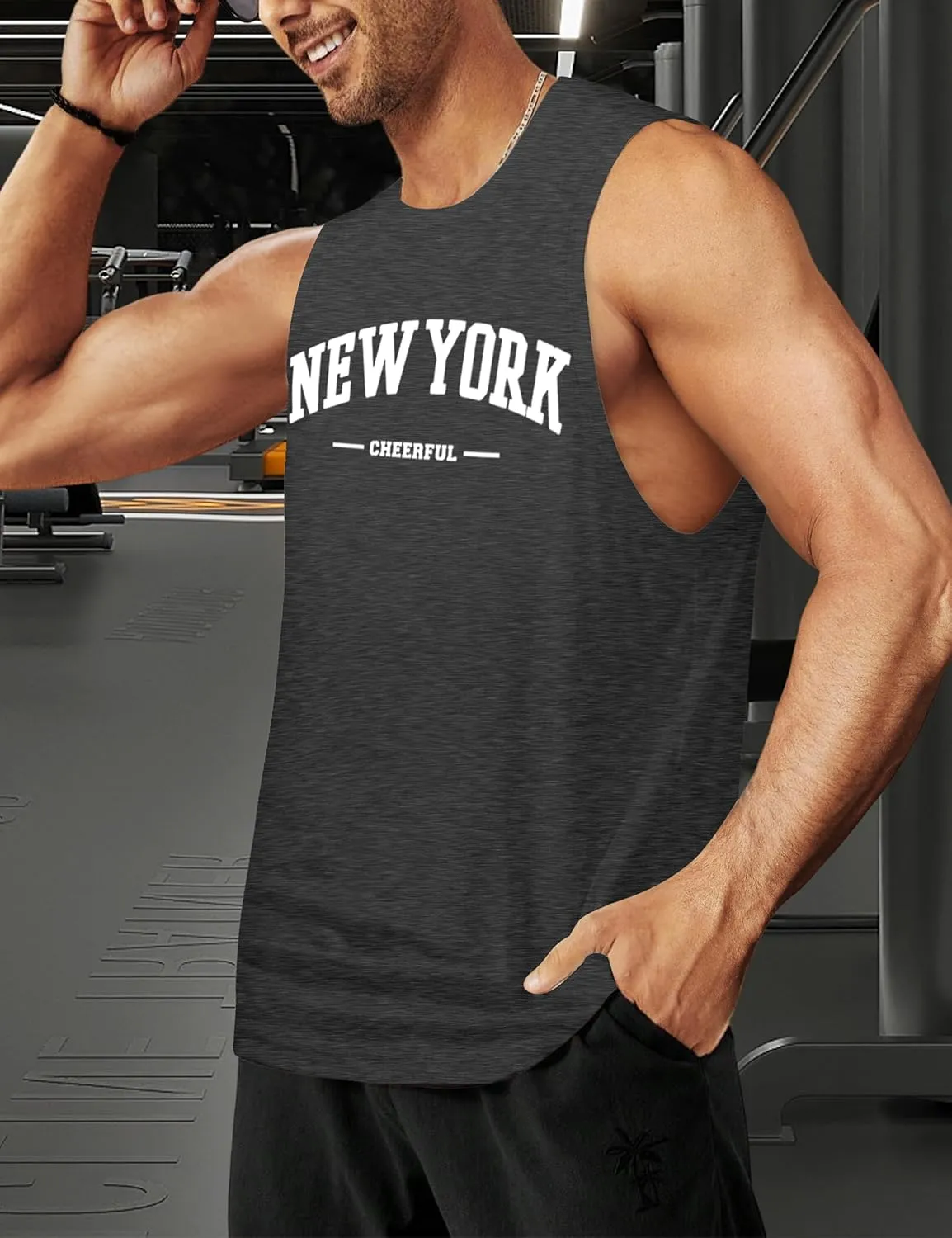 Tank Tops for Men, Sleeveless Workout Shirts for Men Graphic Mens Muscle Tank Tops Workout Athletic Tank Tops for Men