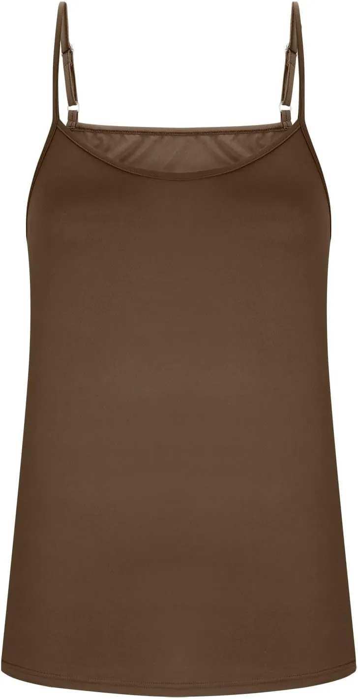 Tank Tops for Women 2025 Adjustable Spaghetti Strap Camisole Scoop Neck Sleeveless Tank Top Casual Summer Trendy Tops