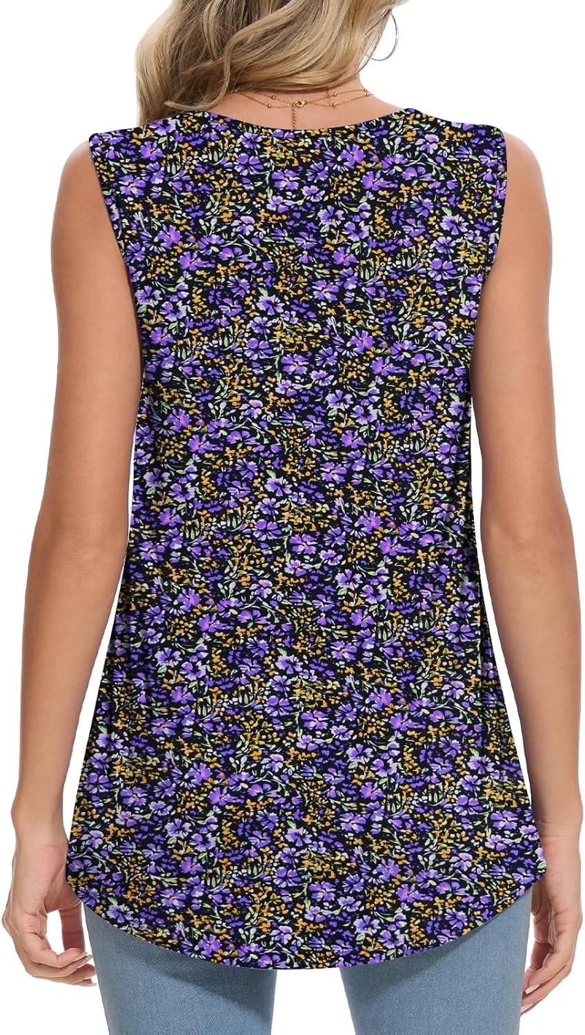 Tank Tops for Women 2025 Summer Sleeveless Tops Square Neck Loose Fit Flowy Fashion M-3XL