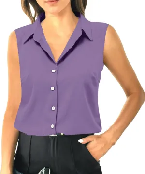 Tank Tops for Women V Neck Summer Outfits Collared Shirts Dressy Casual Loose Fit Top