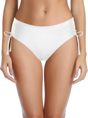 Tempt Me Women Bikini Bottoms Side Tie Adjustable Bathing Suit Swimsuit Full Coverage Swim Bottom