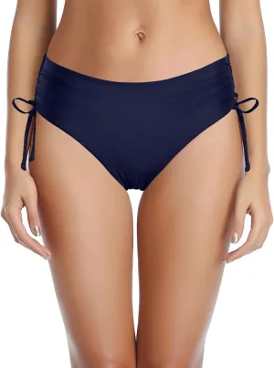Tempt Me Women Bikini Bottoms Side Tie Adjustable Bathing Suit Swimsuit Full Coverage Swim Bottom