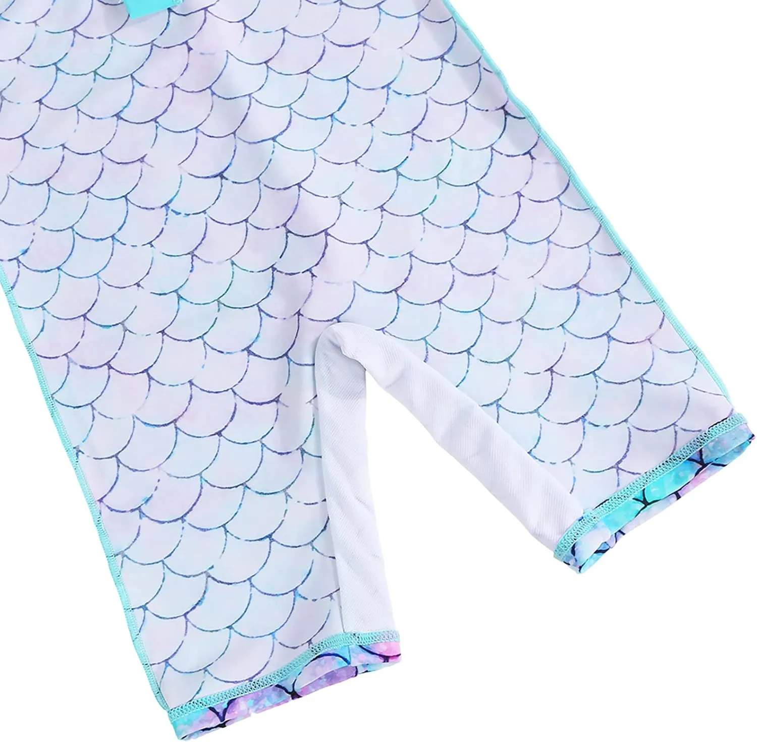 TFJH E Short Sleeve Girls Swimsuits UV 50  One Pieces Bathing Suits Zipper 2-14Y