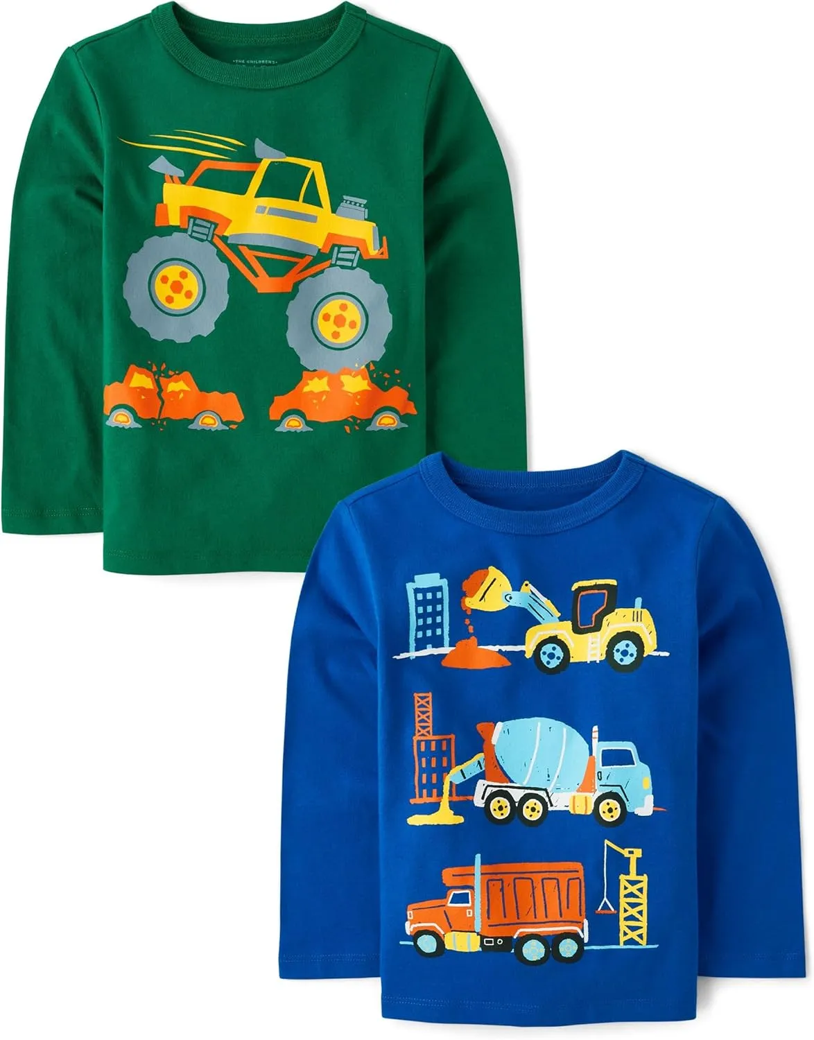 The Children's Place Baby Boys' Dino Long Sleeve Graphic T-Shirts