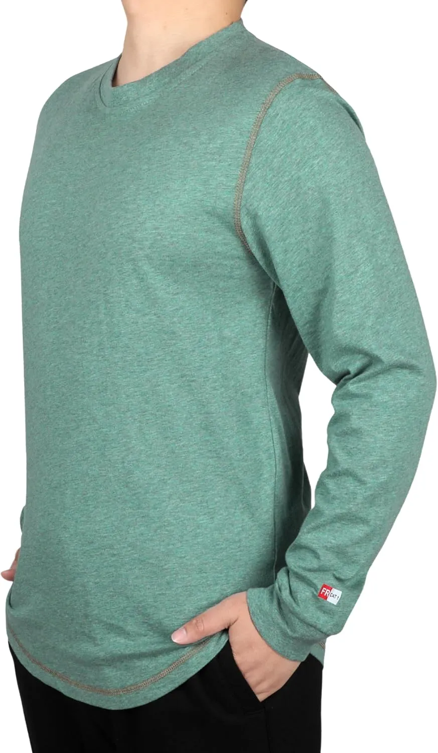 TICOMELA FR Shirts for Men 4oz Lightweight Flame Resistant Crewneck T-Shirts 100% Cotton Fire Retardant Henley Shirts