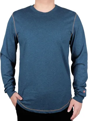 TICOMELA FR Shirts for Men 4oz Lightweight Flame Resistant Crewneck T-Shirts 100% Cotton Fire Retardant Henley Shirts