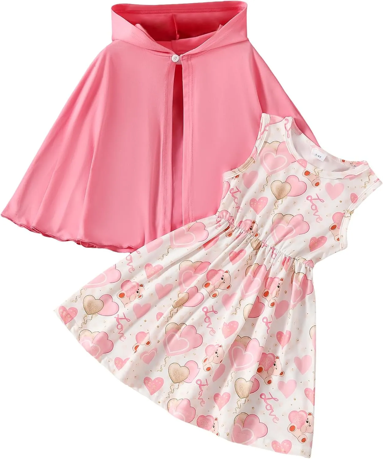 Toddler Baby Girl Halloween Outfits Sleeveless Tutu Romper Dress Hooded Cloak Coat Infant Halloween Costumes