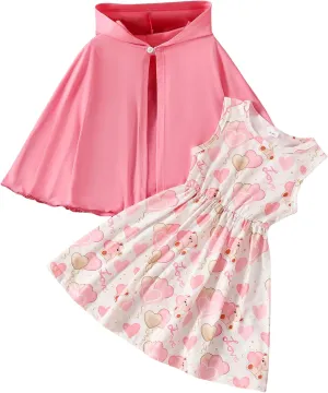 Toddler Baby Girl Halloween Outfits Sleeveless Tutu Romper Dress Hooded Cloak Coat Infant Halloween Costumes
