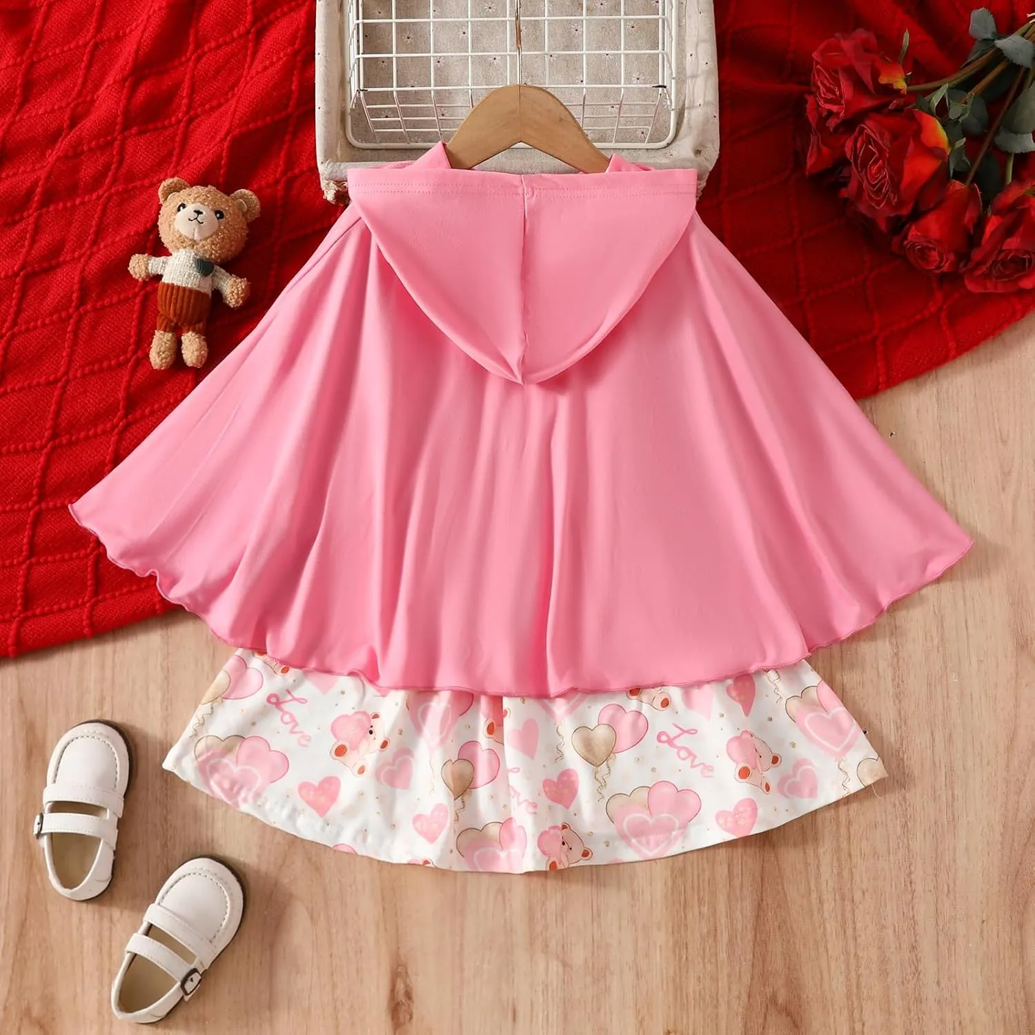 Toddler Baby Girl Halloween Outfits Sleeveless Tutu Romper Dress Hooded Cloak Coat Infant Halloween Costumes