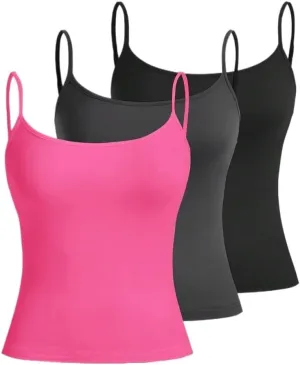 Tops for Women Fashion 2024 Casual 3pcs Set of Sleeveless Camisoles Sexy Slim-Fit Tank Tops Trendy Cami Tank Tops