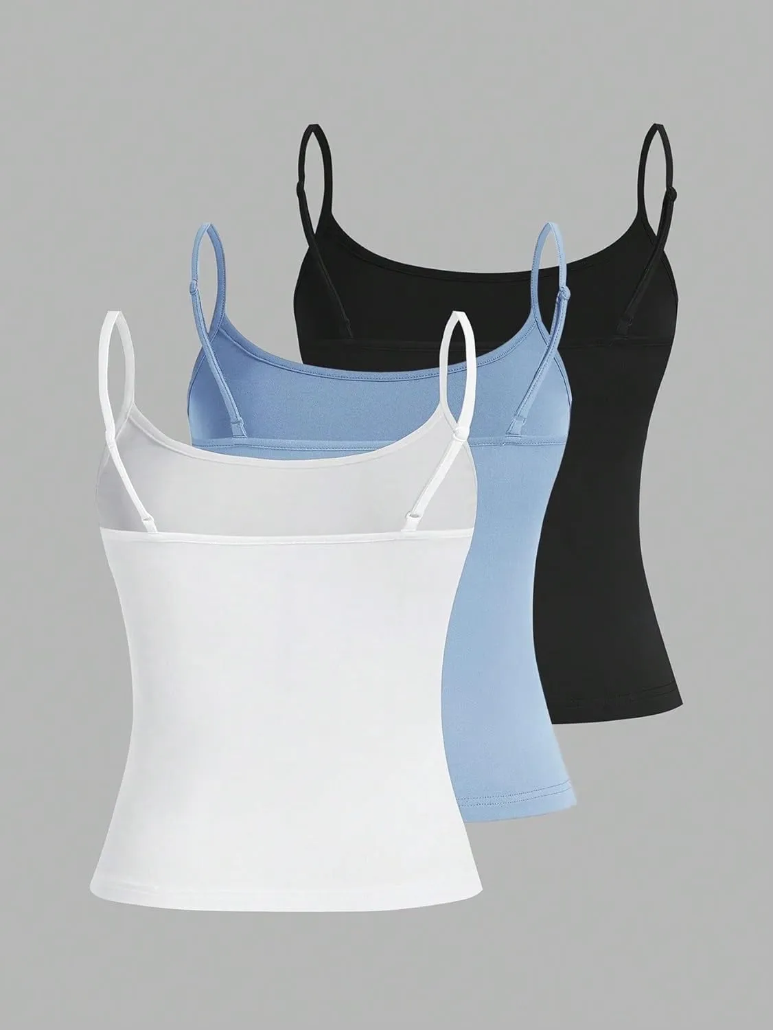 Tops for Women Fashion 2024 Casual 3pcs/Set Camisoles, Sexy Fit Tank Tops for Summer Trendy Cami Tank Tops