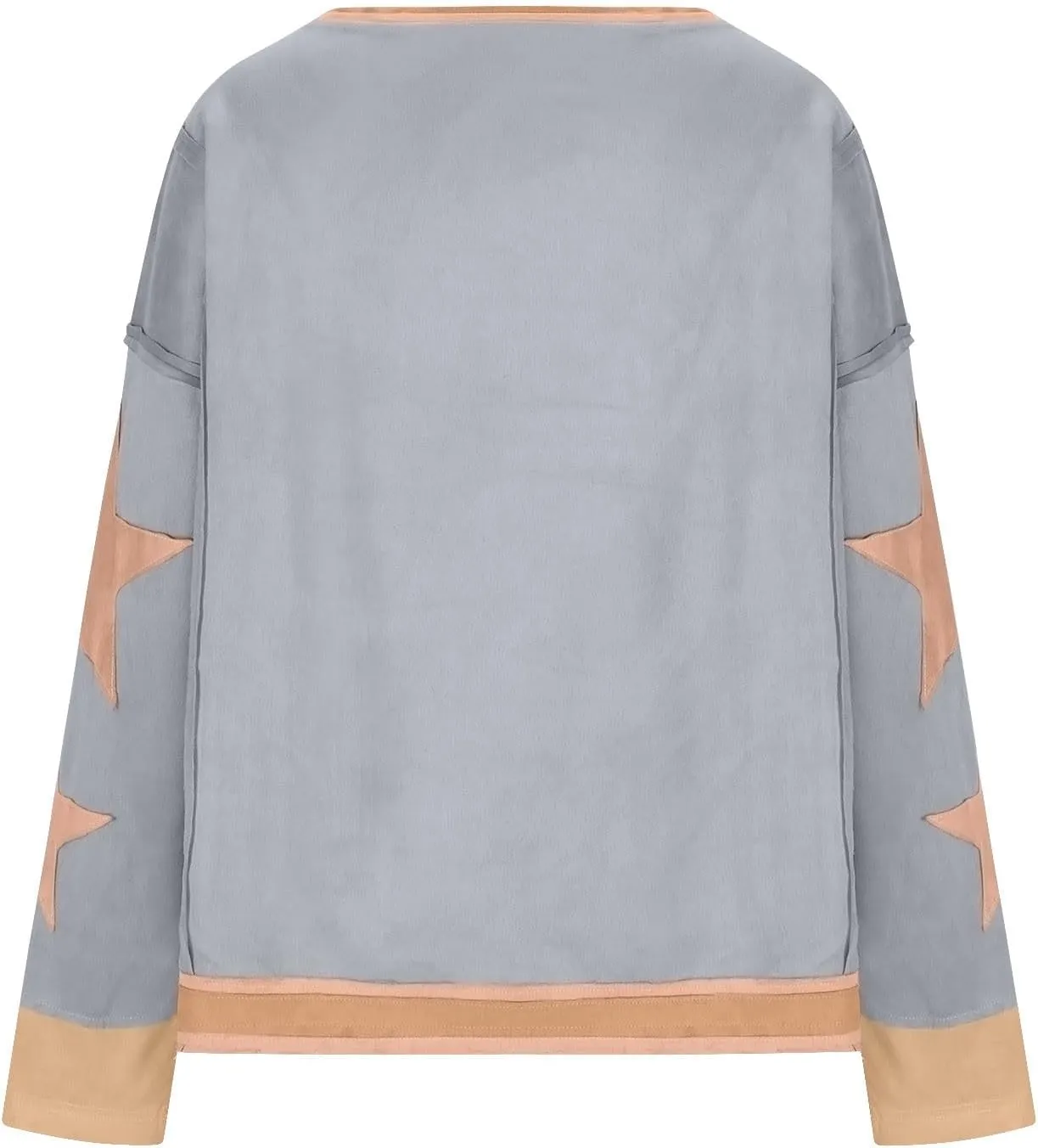 Trendy Sweatshirt for Women Cute Star Matching Hoodies Novelty Inside-Out Sweater Fall Long Sleeve Tops