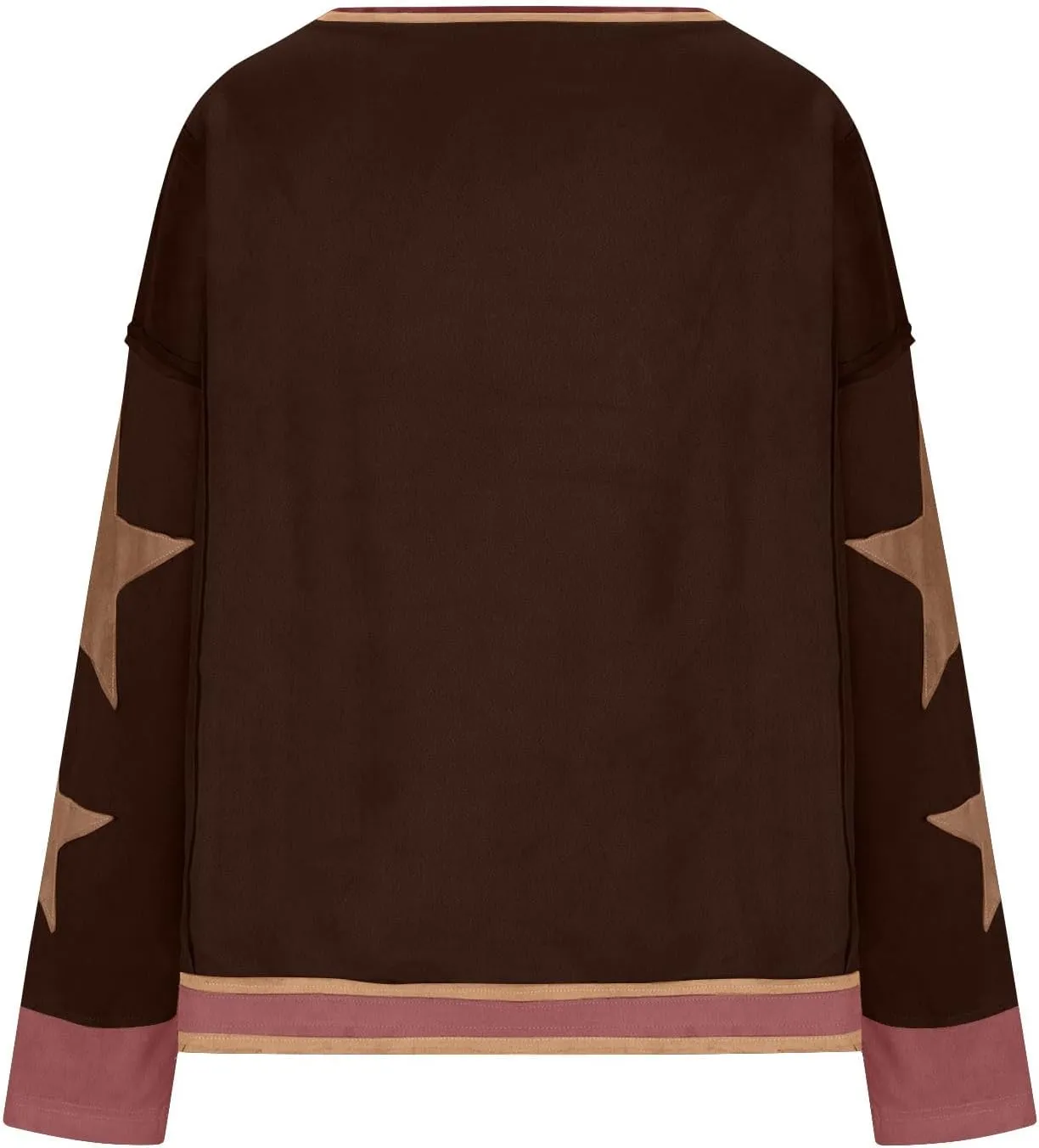 Trendy Sweatshirt for Women Cute Star Matching Hoodies Novelty Inside-Out Sweater Fall Long Sleeve Tops