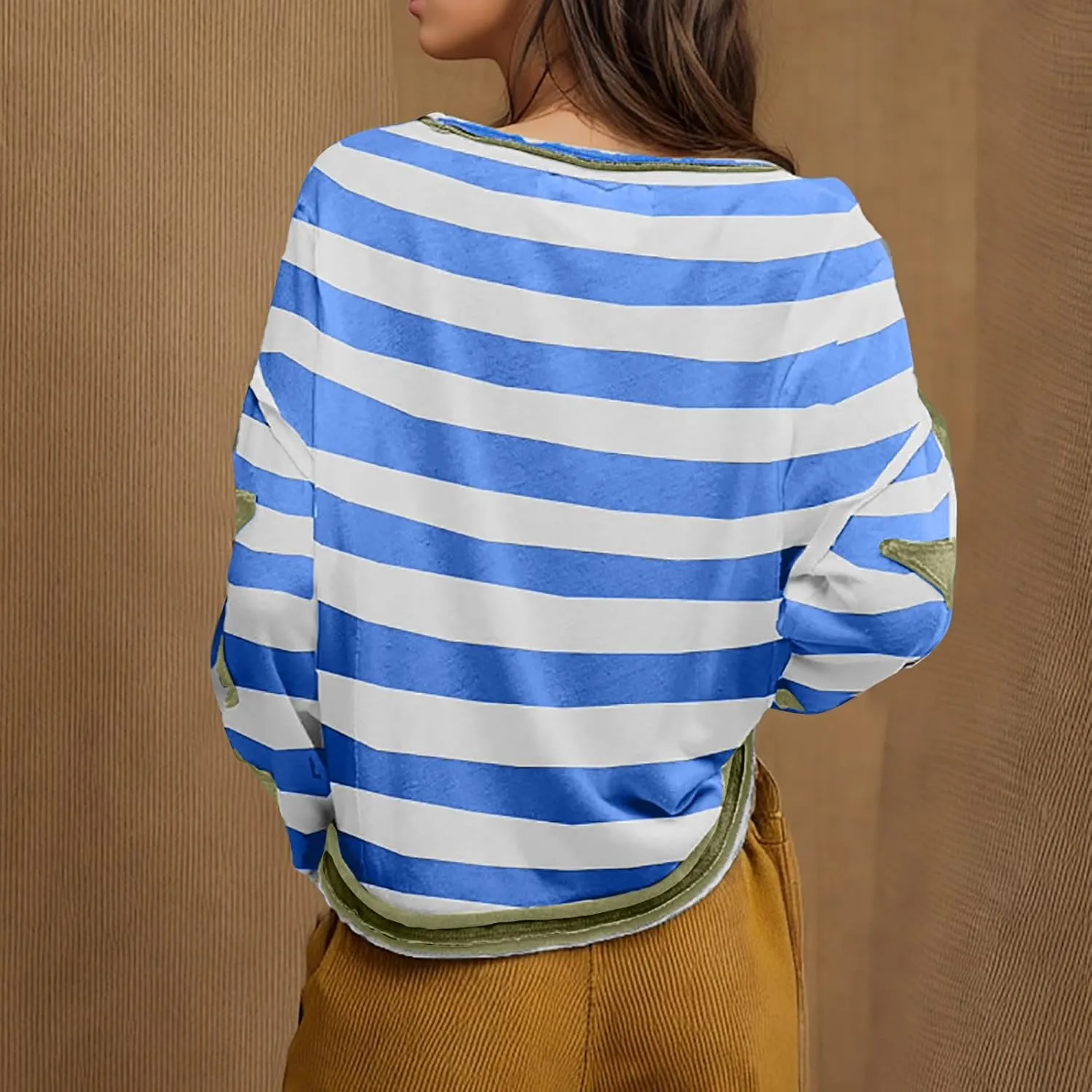 Trendy Sweatshirt for Women Cute Star Matching Hoodies Novelty Inside-Out Sweater Fall Long Sleeve Tops