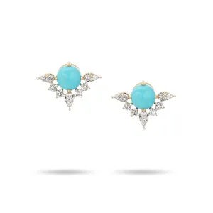 Turquoise   Marquise Diamond Posts