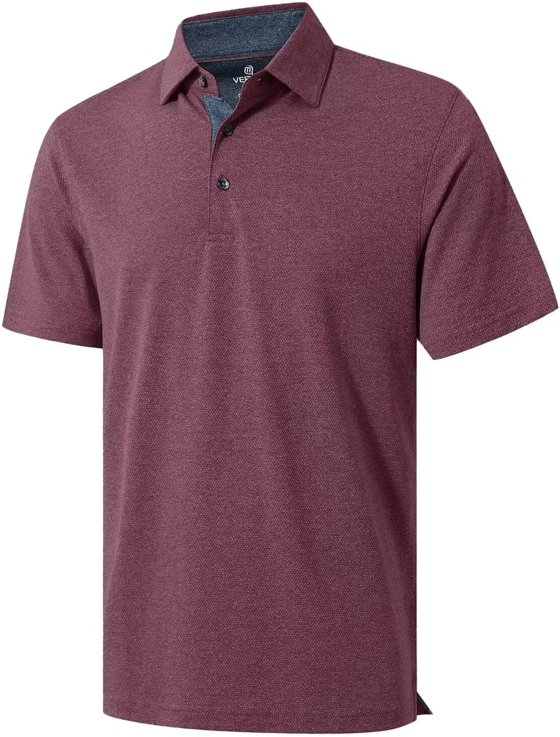 VEBOON Men's Polo Shirts Long and Short Sleeve Cotton Blend Heather Moisture Wicking Casual Collared Shirts