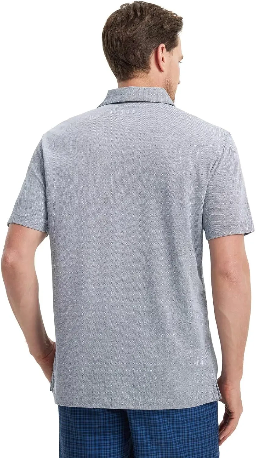 VEBOON Polo Shirts for Men Short Sleeve Cotton Blend Athletic Performance Classic Regular Fit Golf Shirts